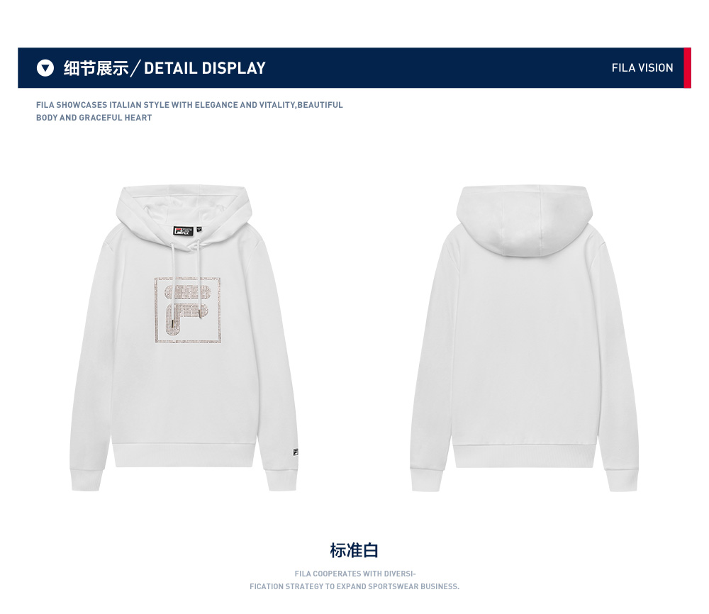 Áo len nữ Fila Fila 2019 xuân mới đơn giản thời trang thể thao và giải trí dệt kim áo len trùm đầu - Thể thao lông cừu / jumper áo hoodie pikachu