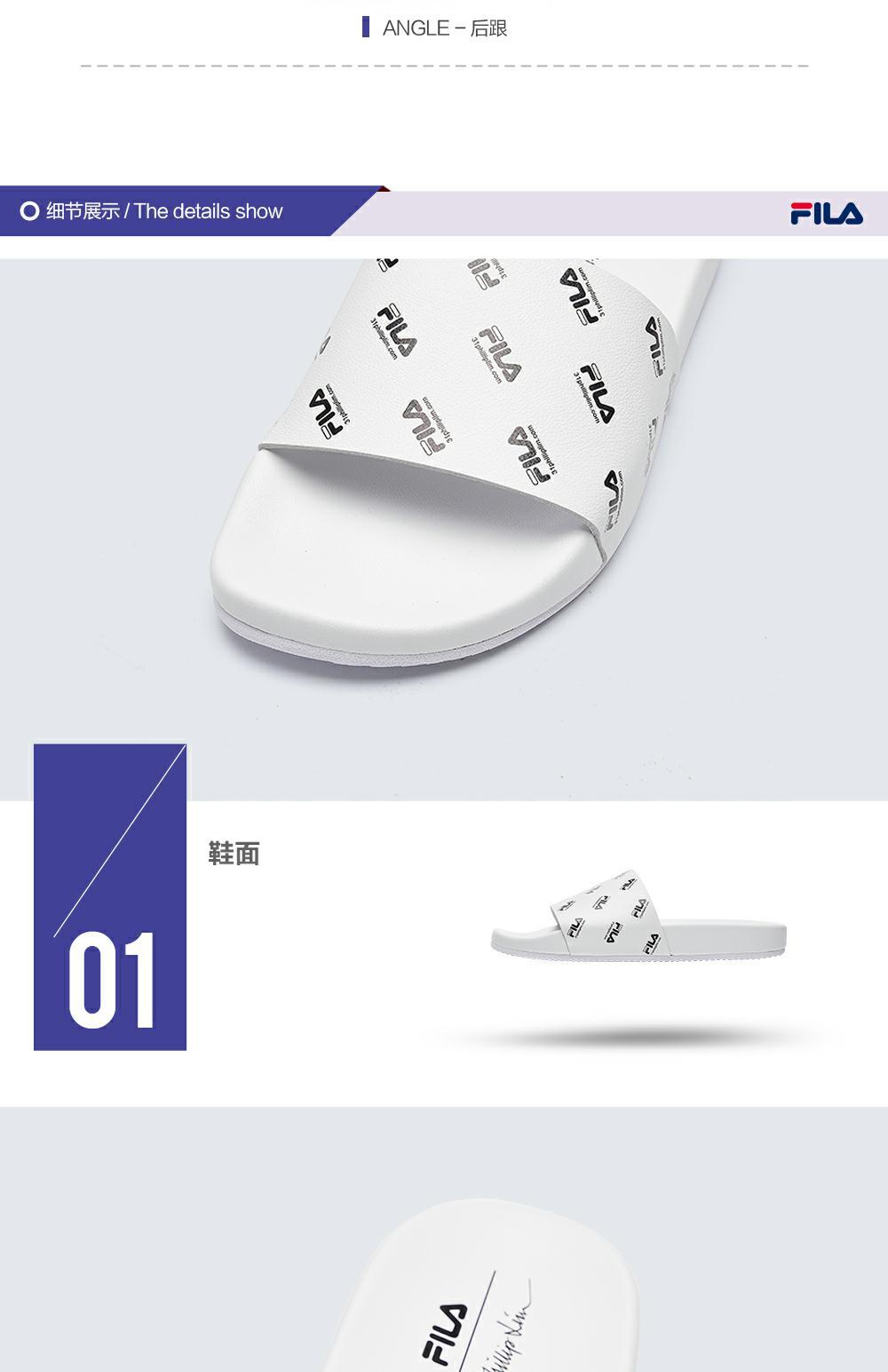 Dép lê nữ chính hãng của Fila Fila 2019 Mùa hè mới LOGO Toàn bộ In thời trang Dép thông thường - Dép thể thao dép xỏ ngón