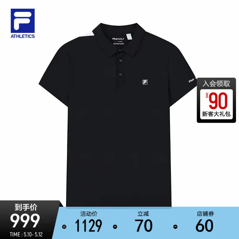 FILA ATHLETICS Filia men knit short sleeves POLO shirts 2022 Summer new sports Golf