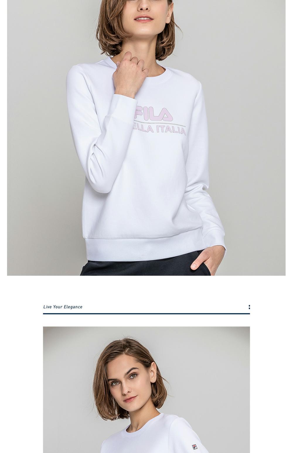 Áo len nữ chính hãng của Fila Fila 2019 Mùa xuân Thời trang mới LOGO In Áo len nữ mặc - Thể thao lông cừu / jumper áo hoodie nữ màu đen