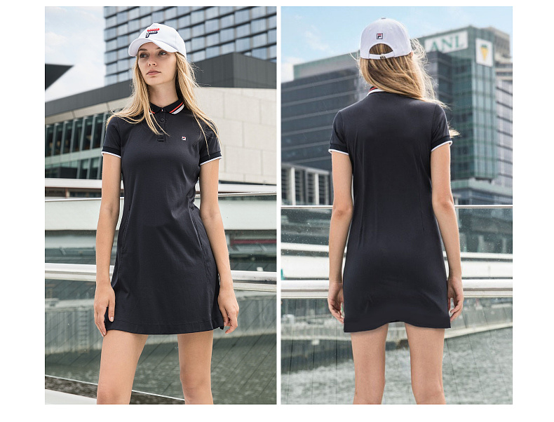 Đầm dự tiệc thể thao nữ FILA Fila 2018 chính thức quần áo thể thao nữ