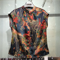 Lan Si Yi 9818 simulation silk top 2020 new summer imitation mulberry silk T-shirt casual printing womens clothing