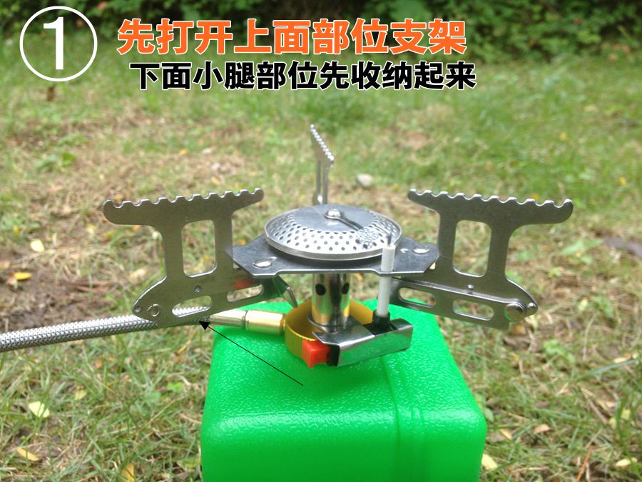 Changjin Sơn ngoài trời loại chia bếp chống gió mạnh mẽ Bếp cắm trại Bếp gas dã ngoại thiết bị bếp siêu gió - Bếp lò / bộ đồ ăn / đồ nướng dã ngoại bếp ga mini du lịch gấp gọn được