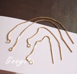 Коробка, цепочка, серьги, аксессуары, серебро 925 пробы, золото 14 карат, DIY