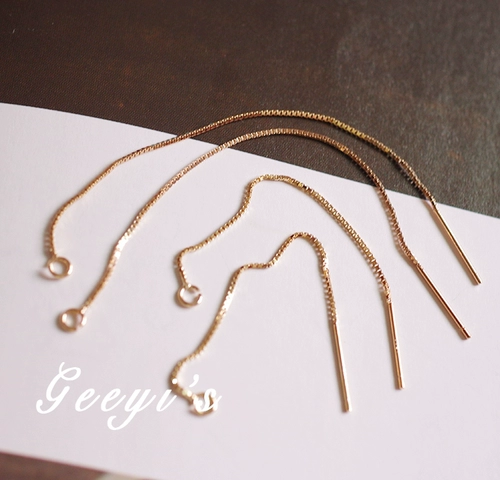 Коробка, цепочка, серьги, аксессуары, серебро 925 пробы, золото 14 карат, DIY