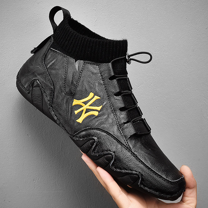 Shield ram clearance processing broken yards special price leather Martin boots men's high tube large size Doudou shoes trendy pick-up