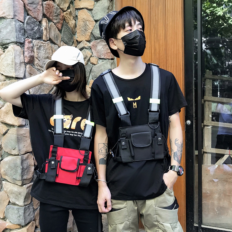 Reflective KANYE Hip Hop Street ALYX Tactical Chest Hanging Bag pocket Men's chest bag Close Damp Functional Trampoline Bag