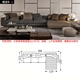 Quảng Đông phong cách Bắc Âu sofa nội thất bàn cà phê TV tủ kết hợp xuống vải sofa phòng khách đồ nội thất giường ngủ giá rẻ