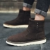 Giày nam mùa đông Giày tuyết nam Giày cao cổ Hàn Quốc Giày cao cổ Cotton Boots ấm cộng với nhung Giày bông Đông Bắc Xu hướng Martin Boots Giày ống