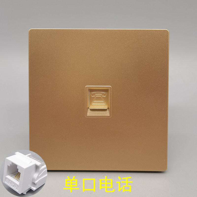 Type 86 Single Pass Free to call straight jack socket RJ43 Phone module One CAT3 phone port panel