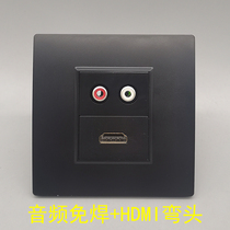 Black Type 86 HDMI Elbow 2 0 Plus Audio Solder-Free HD 2 0 Audio Solder-Free Wire Lotus Audio Panel