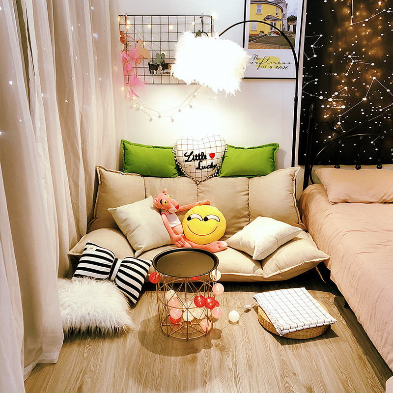 Lazy Sofa Tatami Japanese Style Folding Sofa Bed Dual Use Small Apartment Double Sofa Female Bedroom Small Sofa