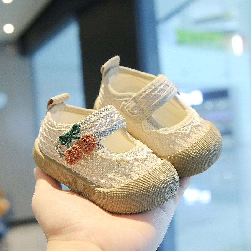 2026 Spring New Children's Canvas Shoes Girls' Single Shoes Kids' Shoes Baby Shoes Girls' Breathable Princess Shoes