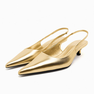 ZA2023 метров  TRF обувь женская золотой Филиал на высоких кабгалстук-бабочкаах Задний камень преткновения наконечник Каблуки и каблуки и каблуки и каблуки и каблуки и каблуки на каблуках сандалии женщина