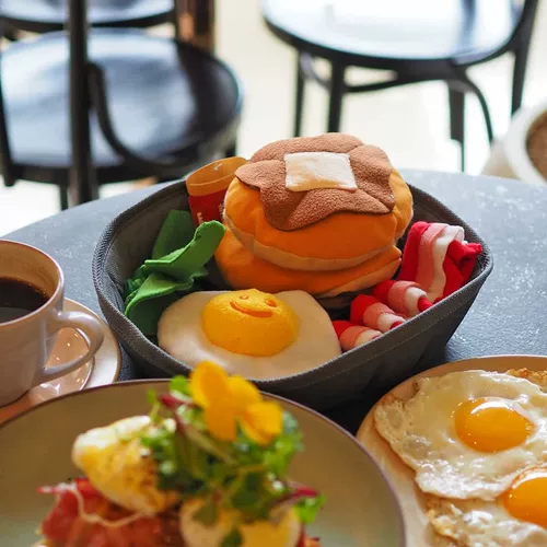 Spot ins Новая корейская бекон -завтрак вокализация оригинальная одиночная собака скрытая игрушка для питомца.