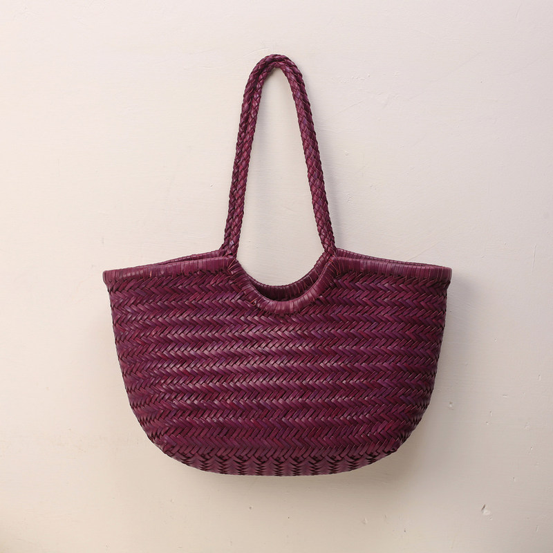 Dragon Summer Genuine Leather Hand-Woven Bag, First Layer Cowhide Basket Bag, Single Shoulder Tote Bag, Large Capacity Dragon Summer Genuine Leather Hand-Woven Bag, First Layer Cowhide Basket Bag, Single Shoulder Tote Bag, Large Capacity