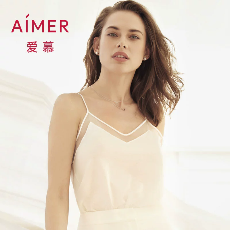 Aimer áo yếm chính thức đích thực sexy lưới phụ nữ mùa hè áo yếm AM712891 - Áo vest