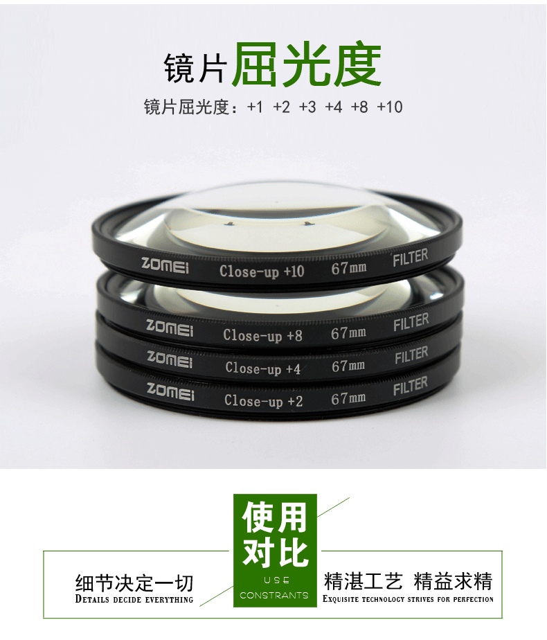 Jumeirah ống kính macro cận cảnh máy ảnh ống kính 67mm SLR Magnifier 58 77mm lọc áp dụng Canon Nikon 82 - Phụ kiện máy ảnh DSLR / đơn chân máy ảnh tripod
