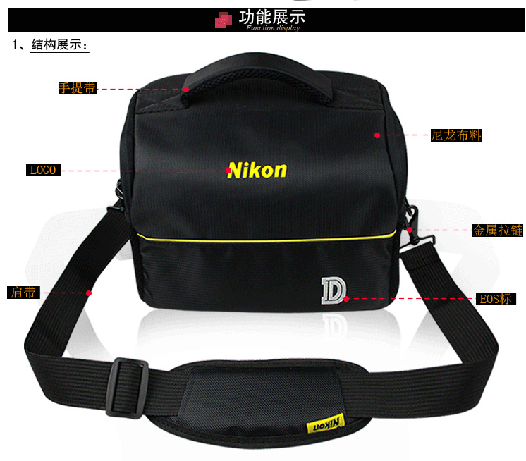 Nikon SLR túi máy ảnh D7000 D3200 D5200 D3100 D90 D7100 túi máy ảnh vai - Phụ kiện máy ảnh kỹ thuật số balo national geographic