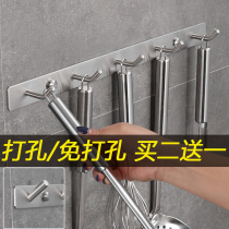 Kitchen adhesive hook 304 stainless steel adhesive hook strong adhesive row hook hanger Wall toilet bathroom non-perforated