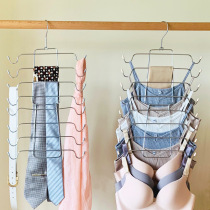 Household wardrobe multi-layer underwear hanger folding camisole vest non-slip storage rack multifunctional magic hanger