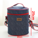 hộp cơm cắm điện chefman Denim dày nhôm lá cách nhiệt hộp ăn trưa dốc dốc oxford không thấm nước dây đeo tay túi gạo nam sinh viên túi ăn trưa - Hộp cơm điện sưởi ấm hộp đựng cơm cắm điện lock&lock