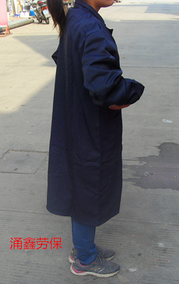 Men's coat long sleeves blue coat thick overalls coat blue overalls Porter suit long coat