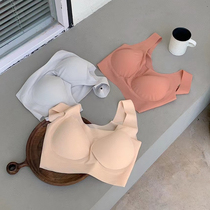 Ultra-thin invisible underwear for women No steel ring No magnetic breathable latex cup Sleep Sport vest comfort bra hood
