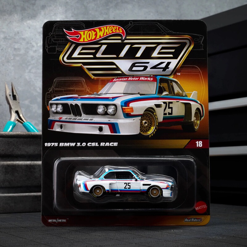 Hot Wheels Rlc 1/64 Elite Elite64 1975 Bmw Bmw 3.0 Csl Race