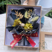 Teachers Day Gift Eternal Flower Rose Austin Carnation Mini Bouquet Birthday Gift Gypsophila