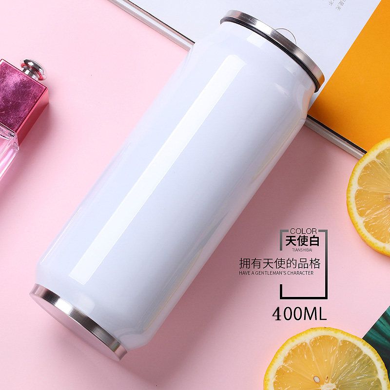 Heat transfer cup diy personality custom consumables blank coated cup kids sport can thermos cup 400ML