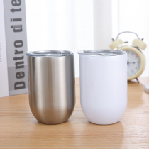 Heat transfer egg-shaped cup high-grade explosive 350ml sublimation goose egg stainless steel cup cute insulation egg shell cup