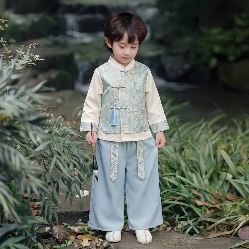 Hanfu Boys' Suit 2026 Autumn New Style Children's New Chinese Style Little Gentleman Boy Handsome Ancient Costume Suitable for Daily Wear Hanfu Boys' Suit 2026 Autumn New Style Children's New Chinese Style Little Gentleman Boy Handsome Ancient Costume Suitable for Daily Wear