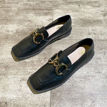 Small Piegirl Inn Wind Spring autumn Korean version 100 Lap College Wind Soft Leather 2020 New Black Soft Bottom Flat Bottom