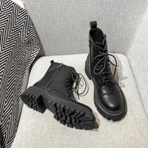 Martin Womens Spring and Autumn Inn Wind flat-bottomed short thick undertide ins2020 new 100 lap tether