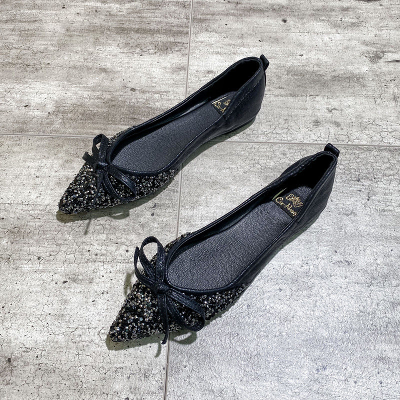 Pointy flat bottom woman 100 lap sweet and soft leather soft bottom light mouth little fragrant wines 2020 New summer