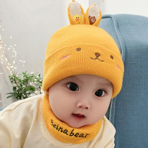 Baby hat Autumn and winter infant 0-3-6-12 months newborn boy female baby wool collar fetal cap