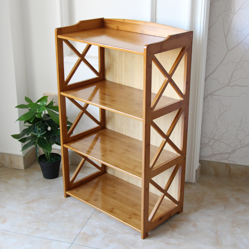 Nanzhu Bookshelves Rack Shelf Modern Simplicity Small Bookshelves Office Floor Bookcase Solid Wood Multilayer Combined Containing shelf
