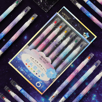 Fluorescent Pen Mark Pen Cute Adolescent Girl Hearts Round Head College Students Multicolor Water Pen Art Youth Handbill Special Stationery