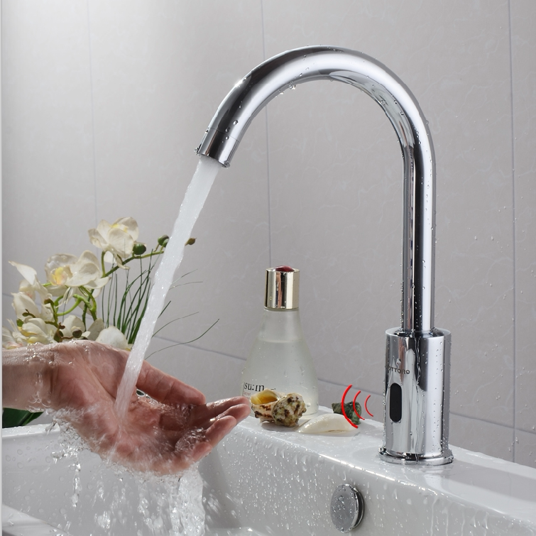 Painasuo sends Nassau fully automatic induction tap eco-friendly AC/DC single cold medical swivel high-lever 6V