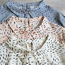 Inner edging process 2021 summer new small flower double Joe silk short sleeve shirt female mulberry silk top