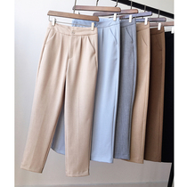 Free Slim 2021 Spring and Summer New Joker Casual Pants Pipe Pants Womens Nine Casual Little Pties