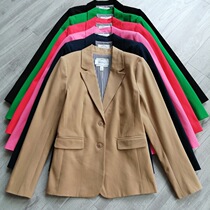 Out of the sea 2021 spring new wardrobe indispensable basic simple solid color slim suit jacket women