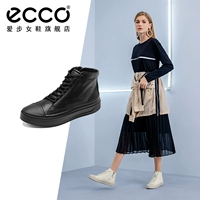 Ecco, кожаные туфли на плоской подошве, повседневная обувь со шнурками, белые кеды