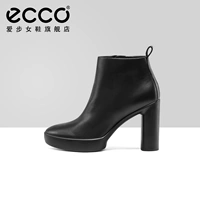 Ecco Love Steps и ботинки на лодыжках маленькие кожаные ботинки осенью и зимние густые каблуки короткие ботинки женский скульптура ритм 207823