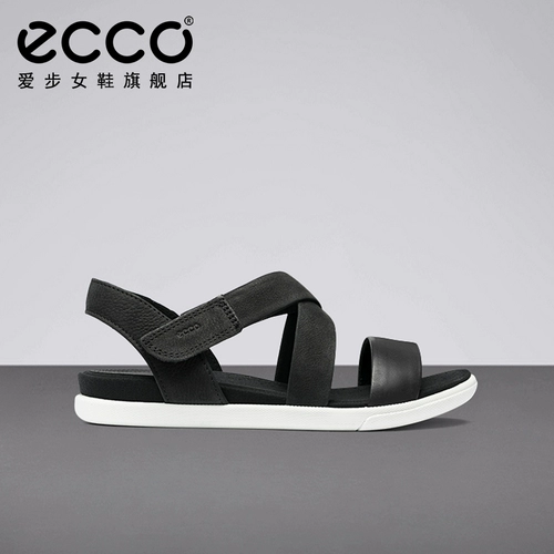 Ecco, летние модные босоножки на плоской подошве для отдыха