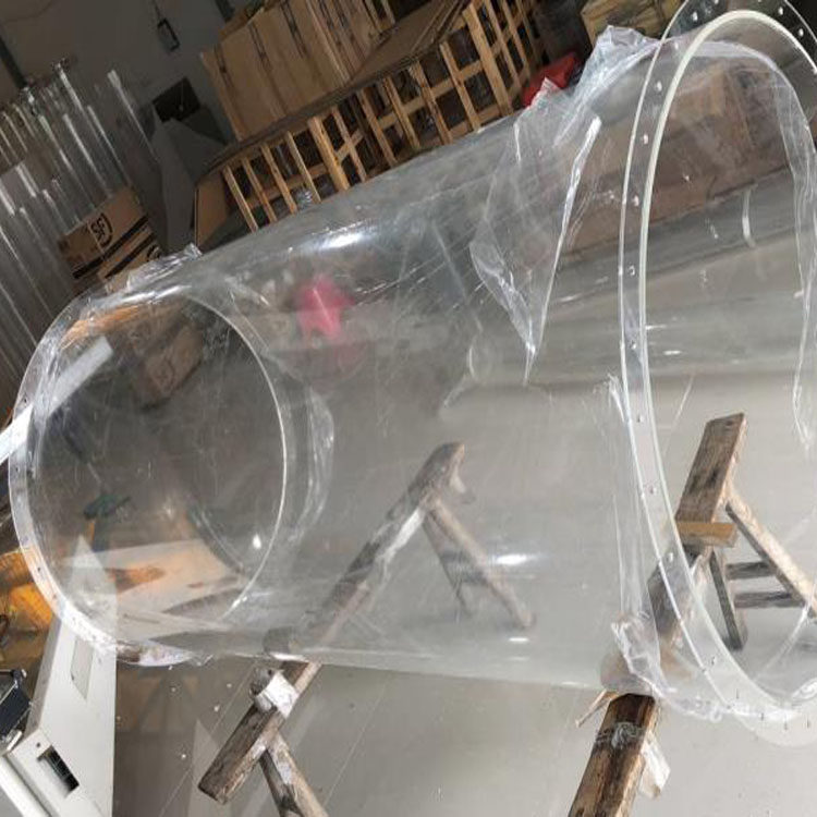 Customized transparent acrylic tube acrylic flange pipe connection plexiglass tube upper and lower flanges