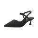 Pointed Toe Open-Toe Sandals 2025 New Style Hollow Commuter Ultra-Soft High-End Summer Suede Black High Heels