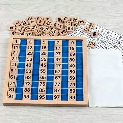 Montesvia mathematics teaching aids hundreds of boards 1-100 digital continuous board children's early education Enlightenment recognition digital toy building blocks