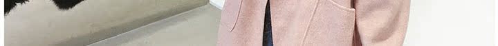 Áo khoác len nữ mùa thu 2018 phiên bản Hàn Quốc mới của áo len dài tay ve áo trong chiếc áo khoác cashmere hai mặt dài couple tx áo khoác nữ